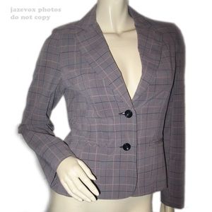Vintage Y2K 90s Tracy Evans Plaid Blazer Jacket Preppy Academia Corpcore Office